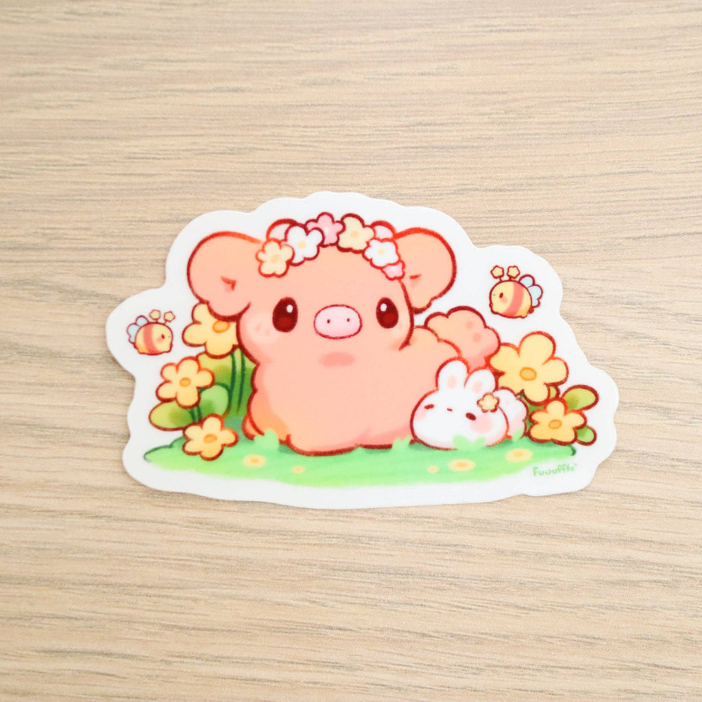 Fuwuffle Highland Cow Vinyl Sticker