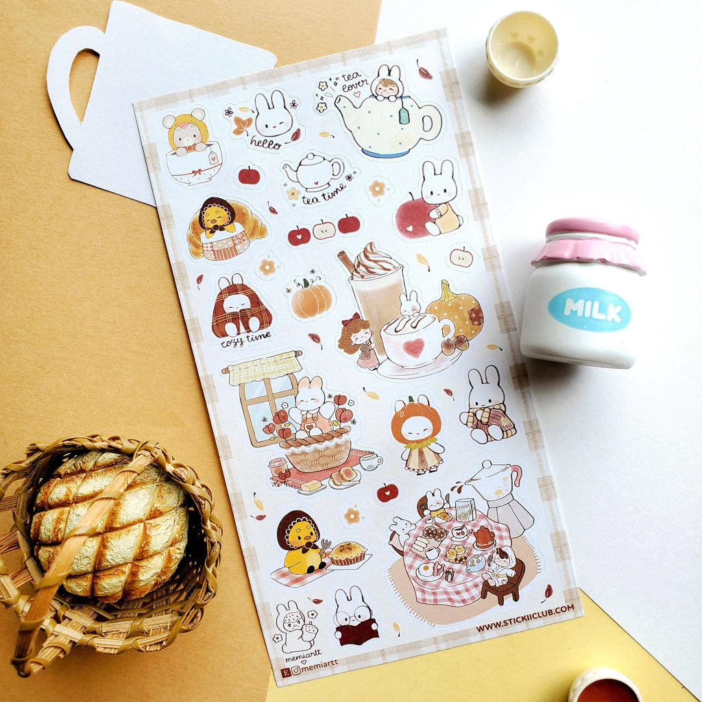STICKII Bunny Tea Time Sticker Sheet