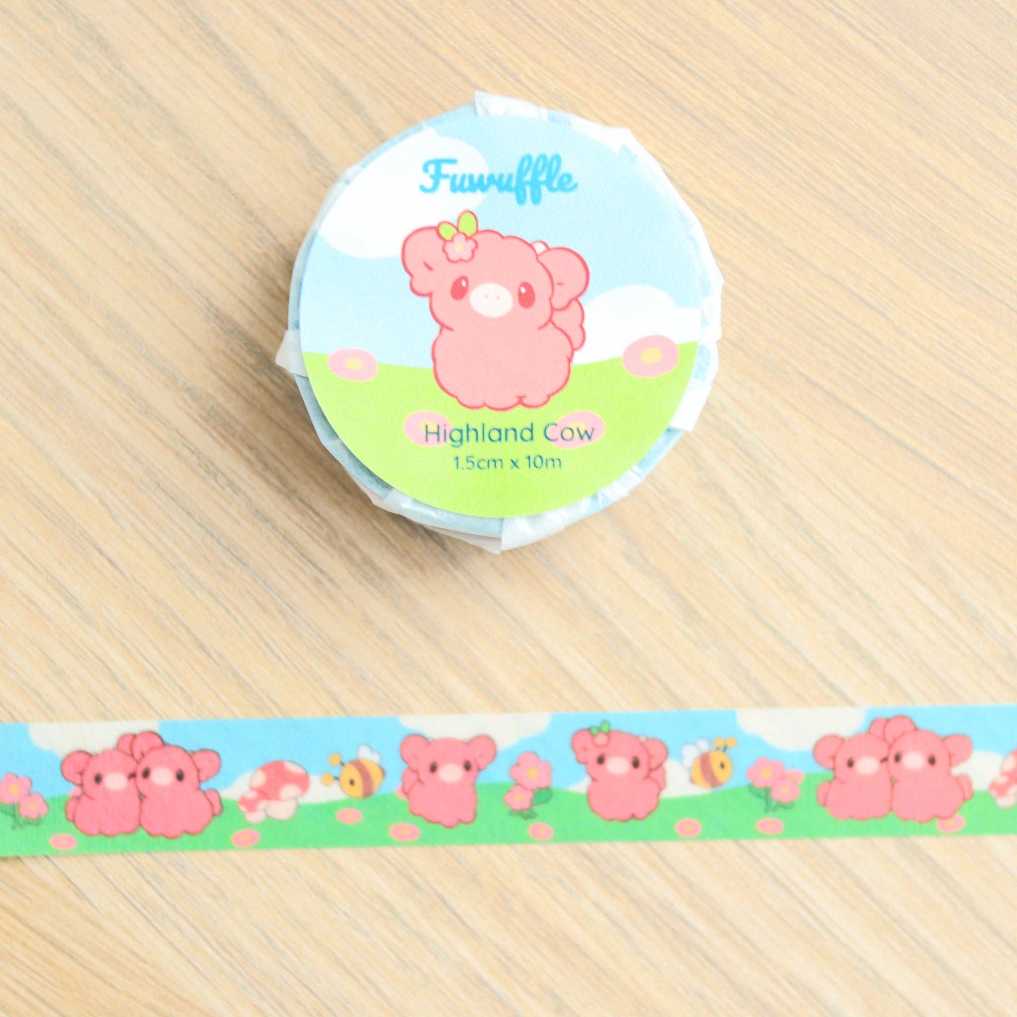 Fuwuffle Highland Cow Washi Tape