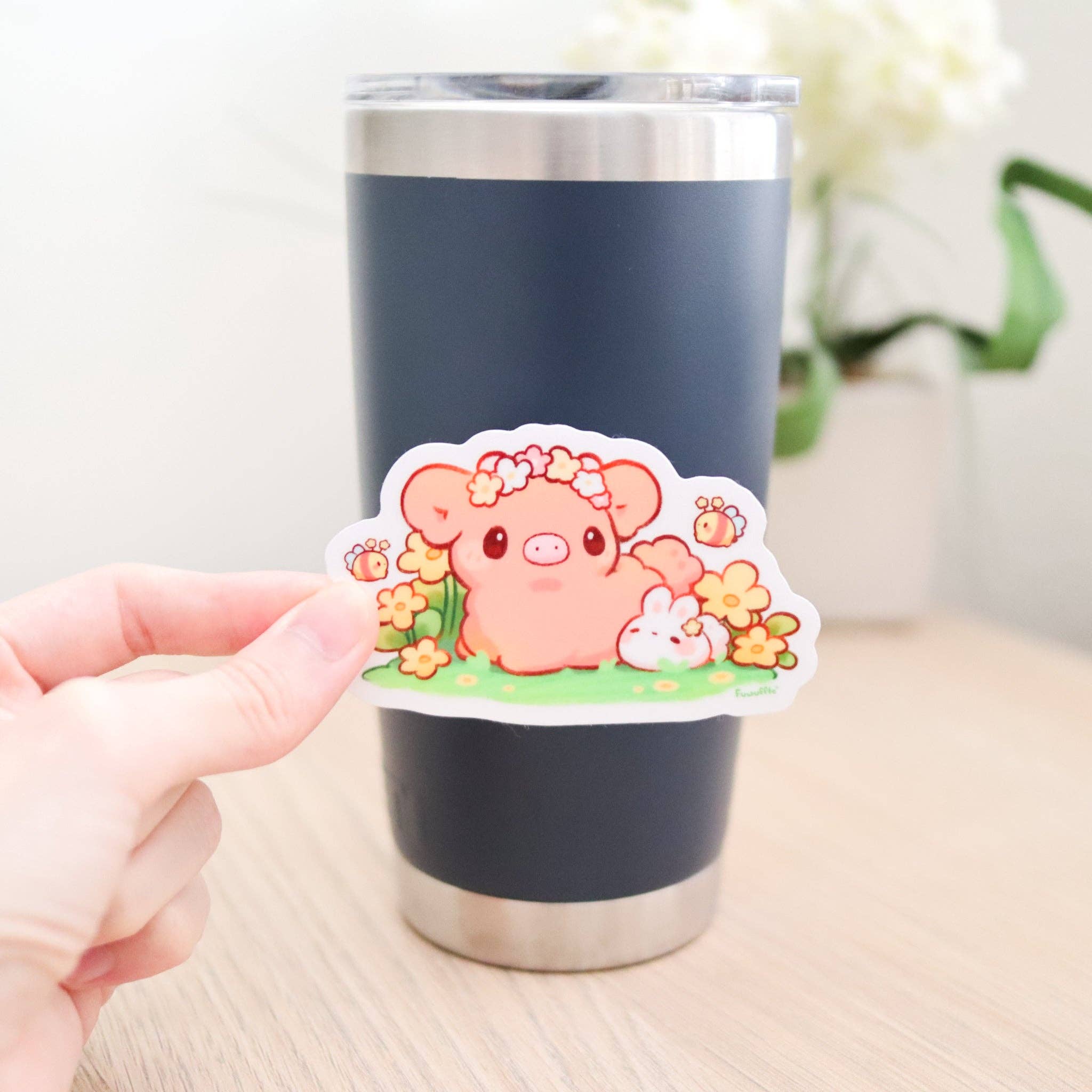 Fuwuffle Highland Cow Vinyl Sticker