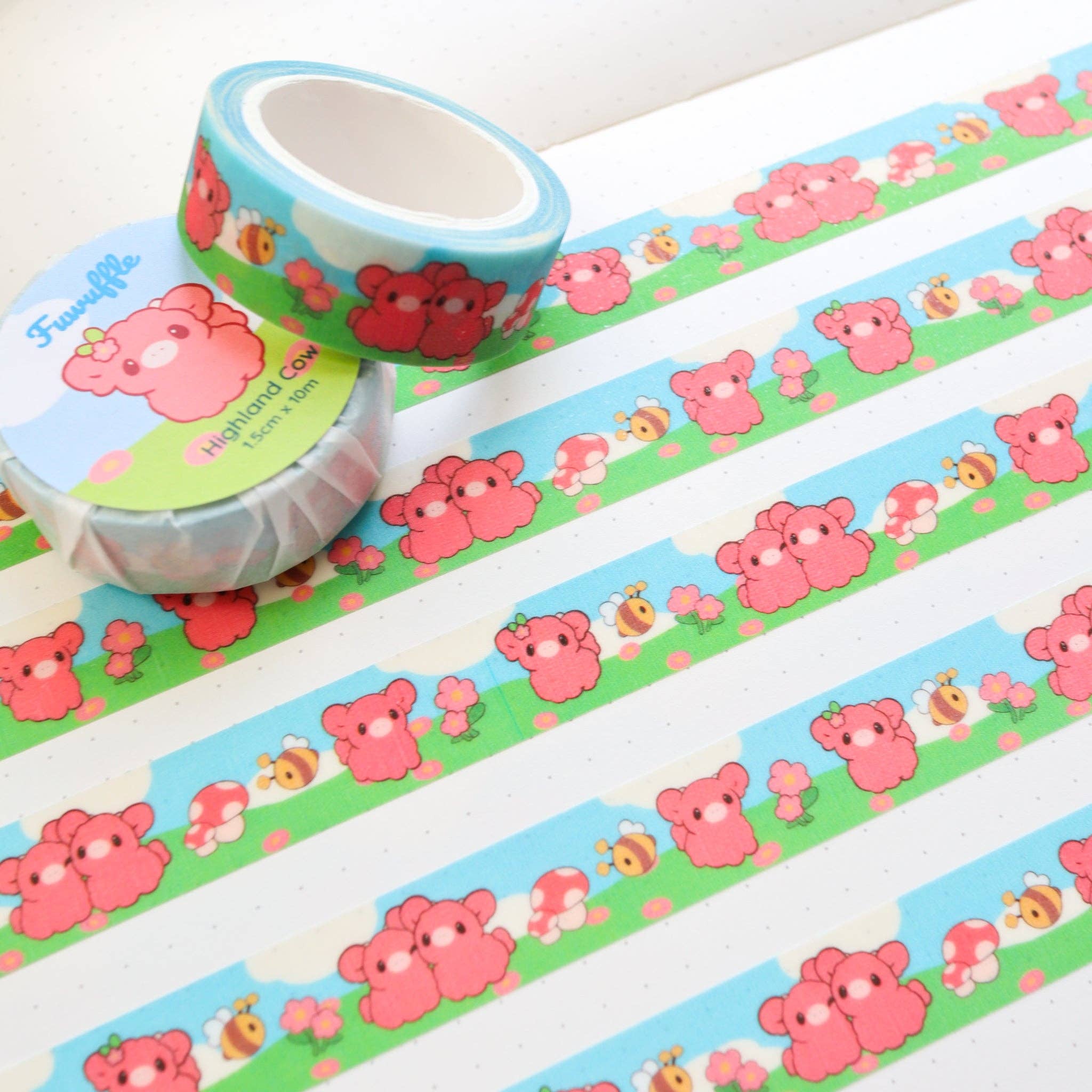 Fuwuffle Highland Cow Washi Tape