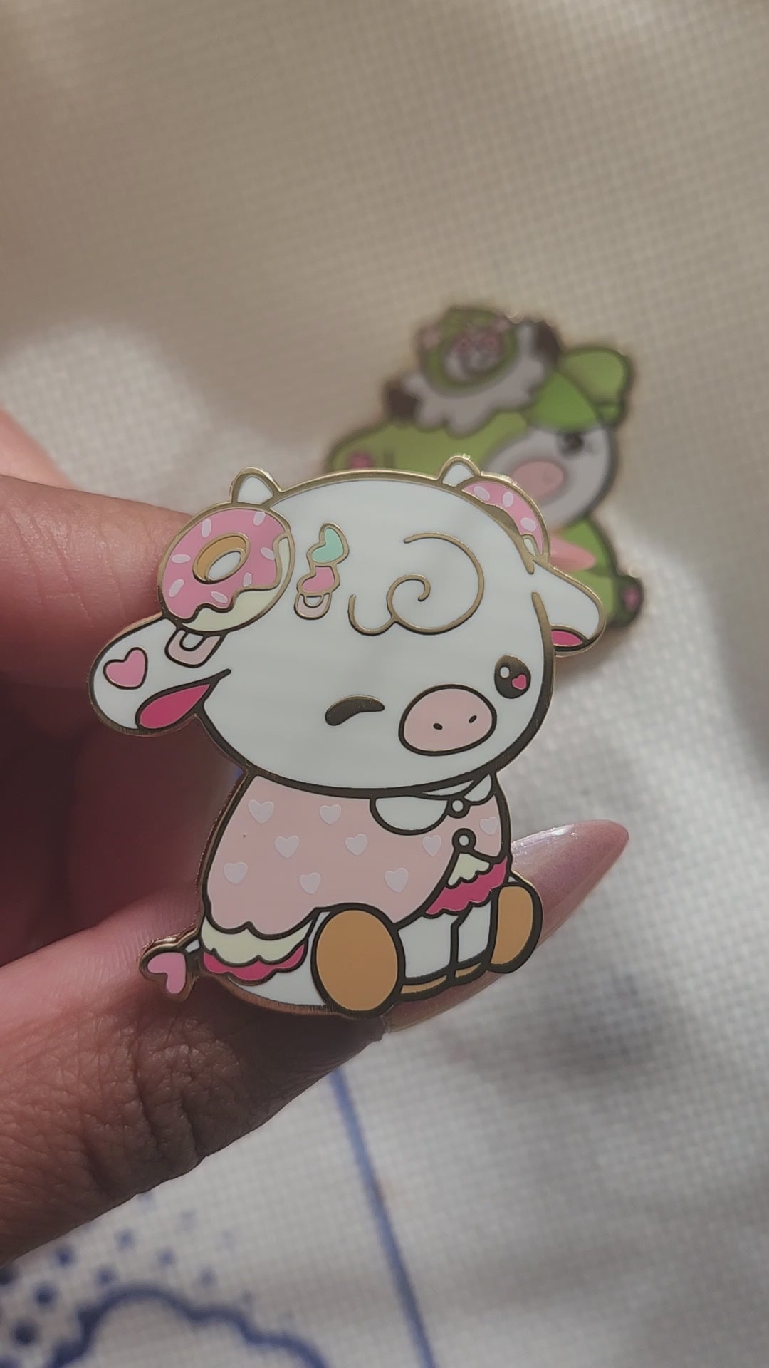 Sheepydust Donut Cow Enamel Pin
