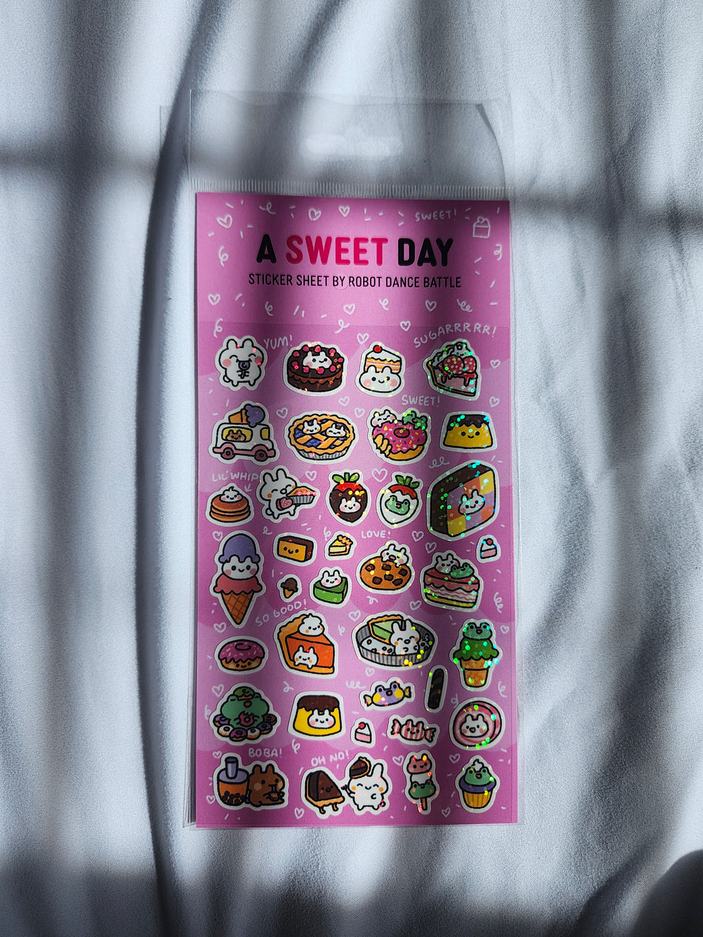 A Sweet Day Glitter Planner Sticker Sheet