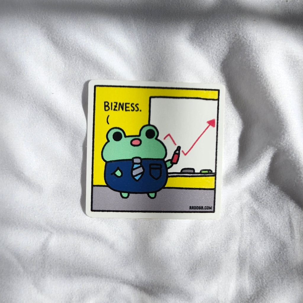 Bizness Frog Presentation Sticker