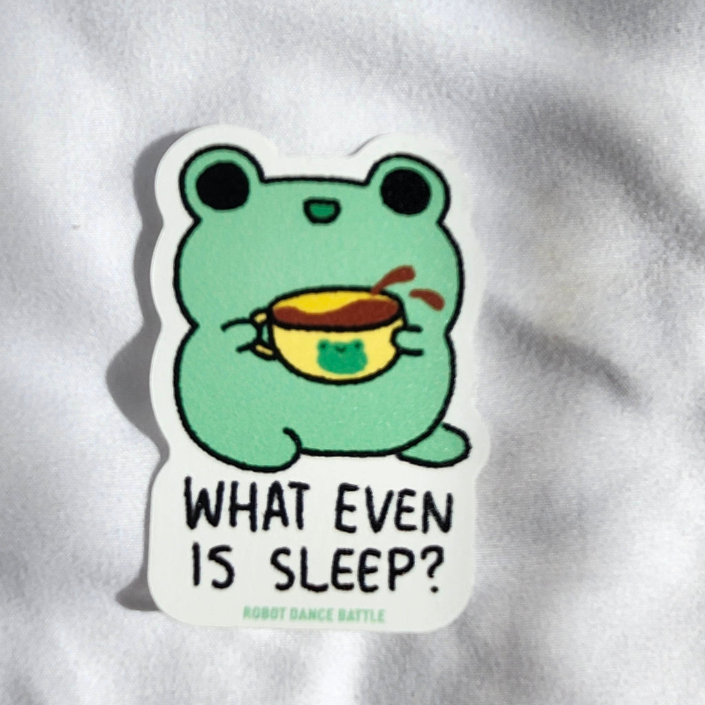 Coffee Frog Vinyl Sticker