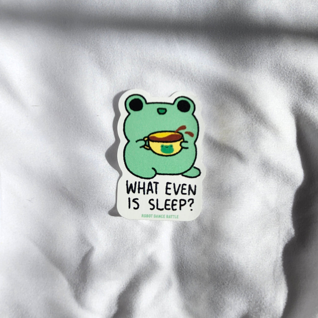 Coffee Frog Vinyl Sticker