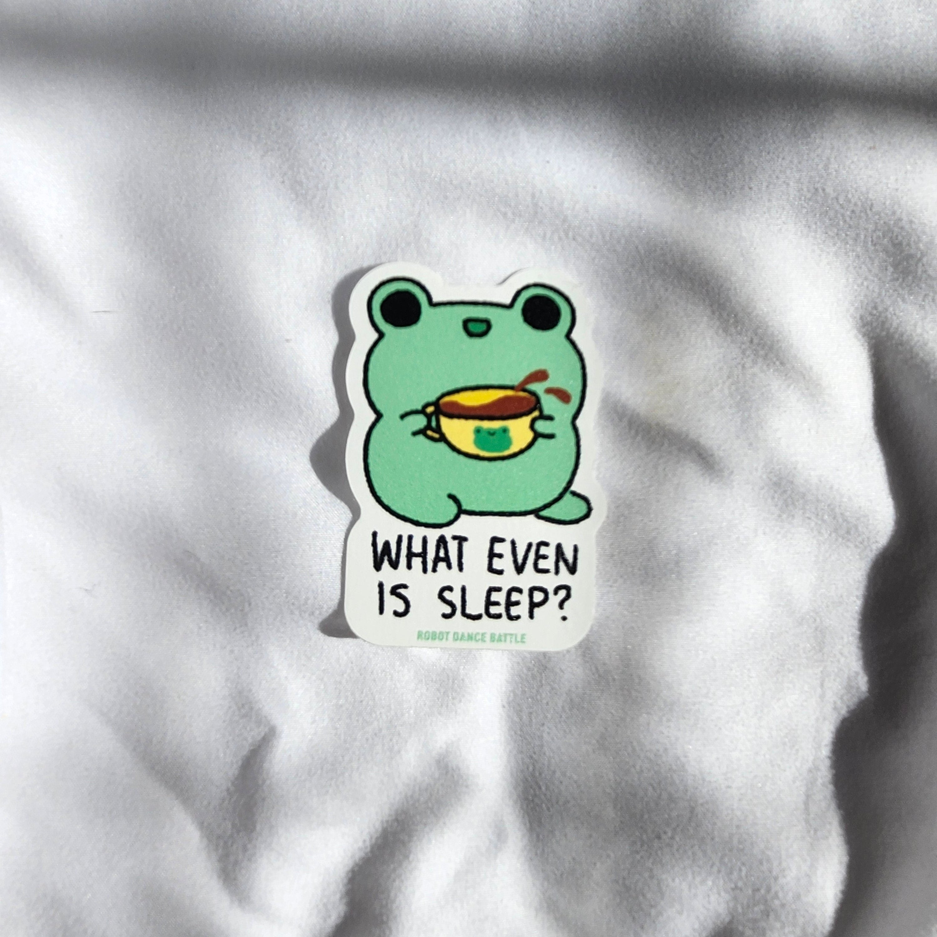 Coffee Frog Vinyl Sticker