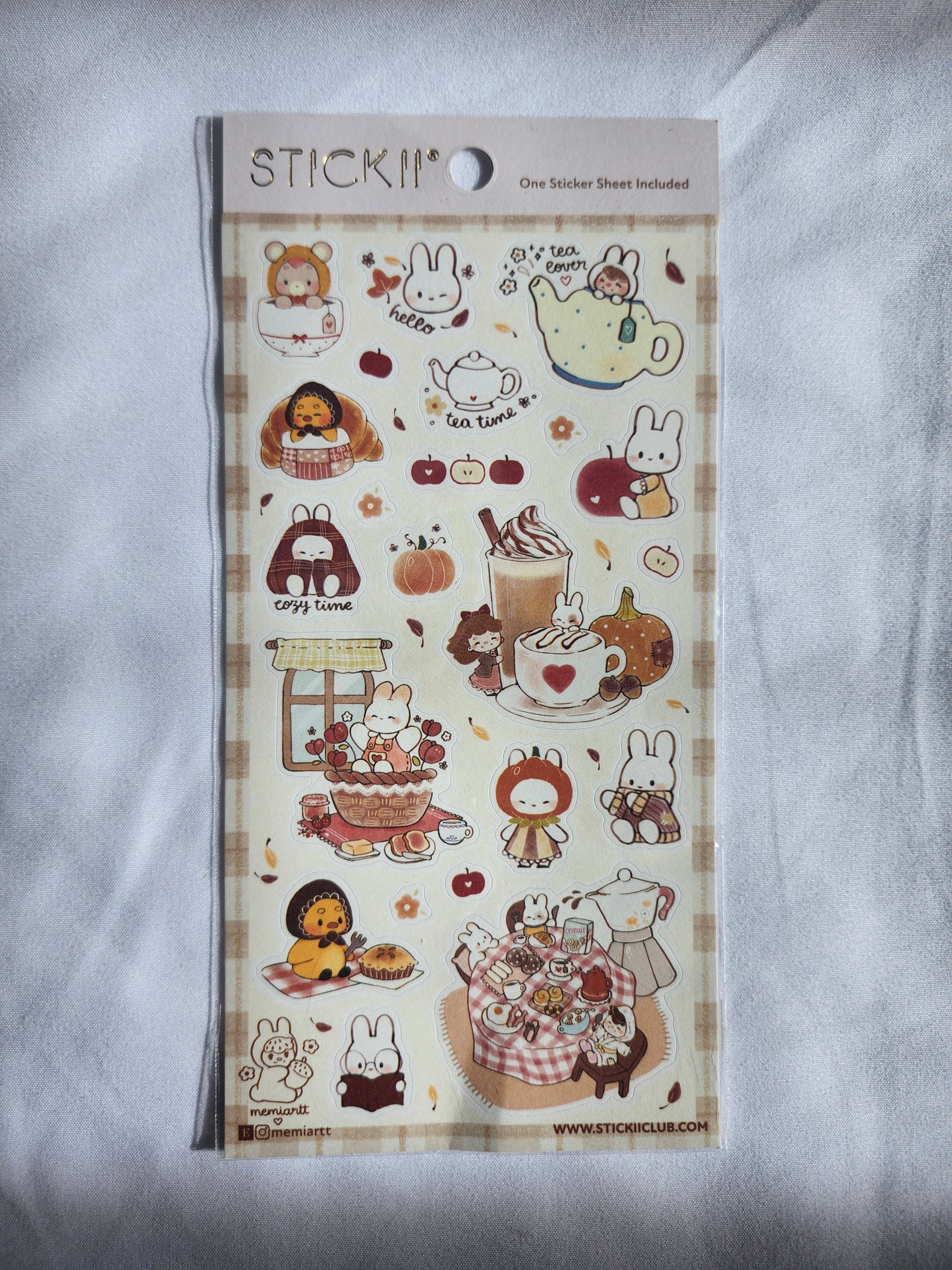 STICKII Bunny Tea Time Sticker Sheet