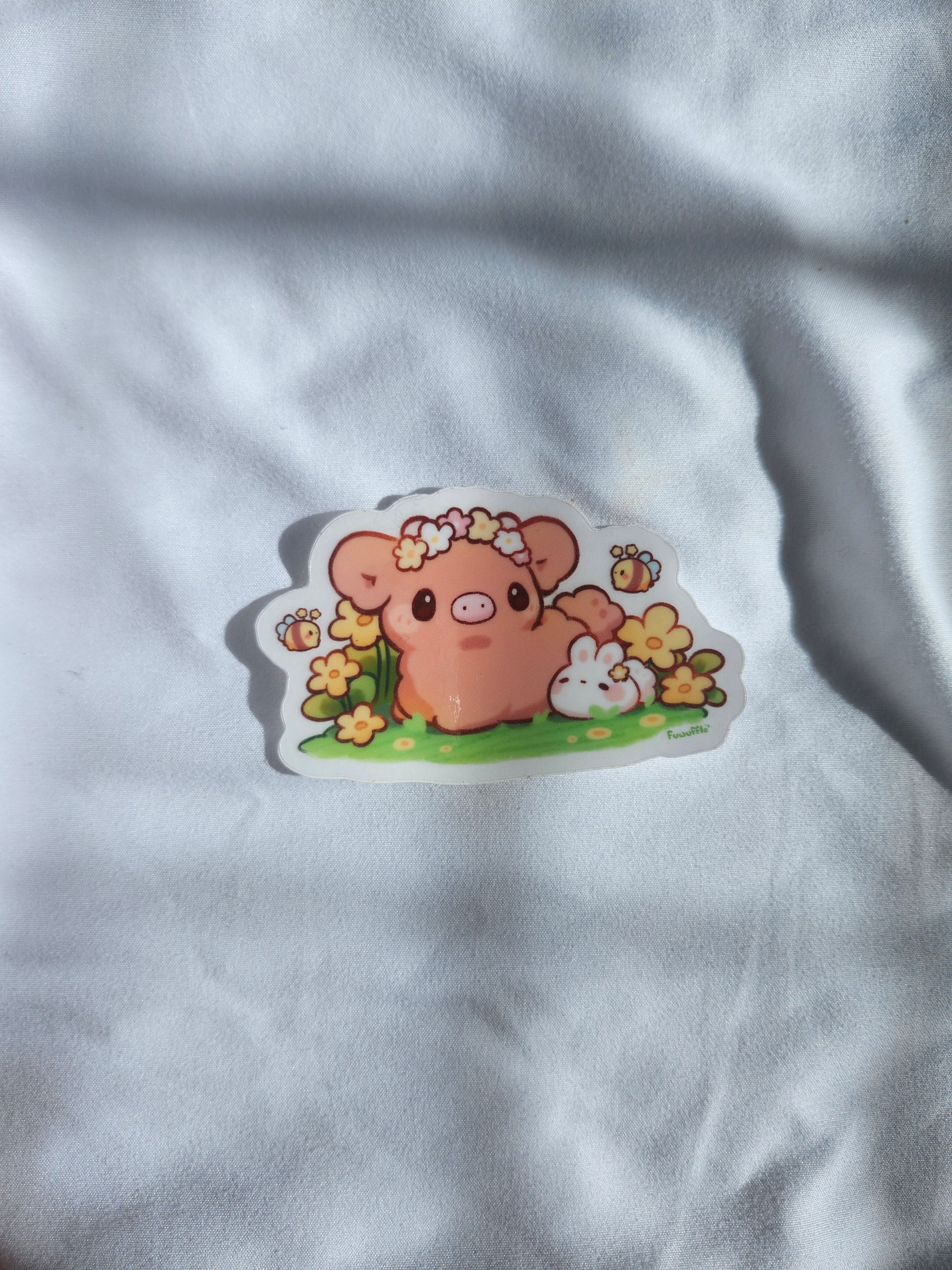 Fuwuffle Highland Cow Vinyl Sticker