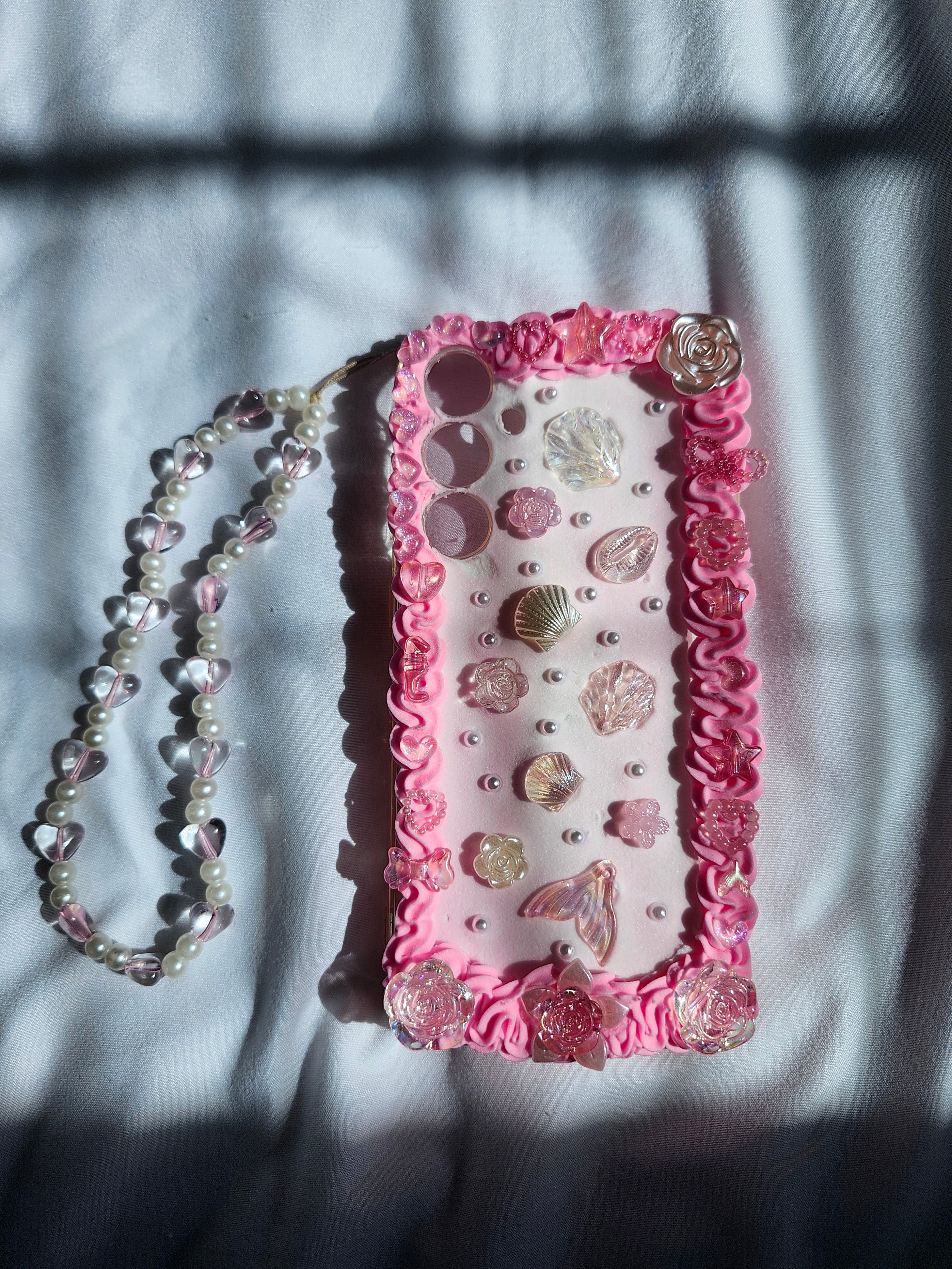 Custom Pink Mermaid Core Decoden Phone Case