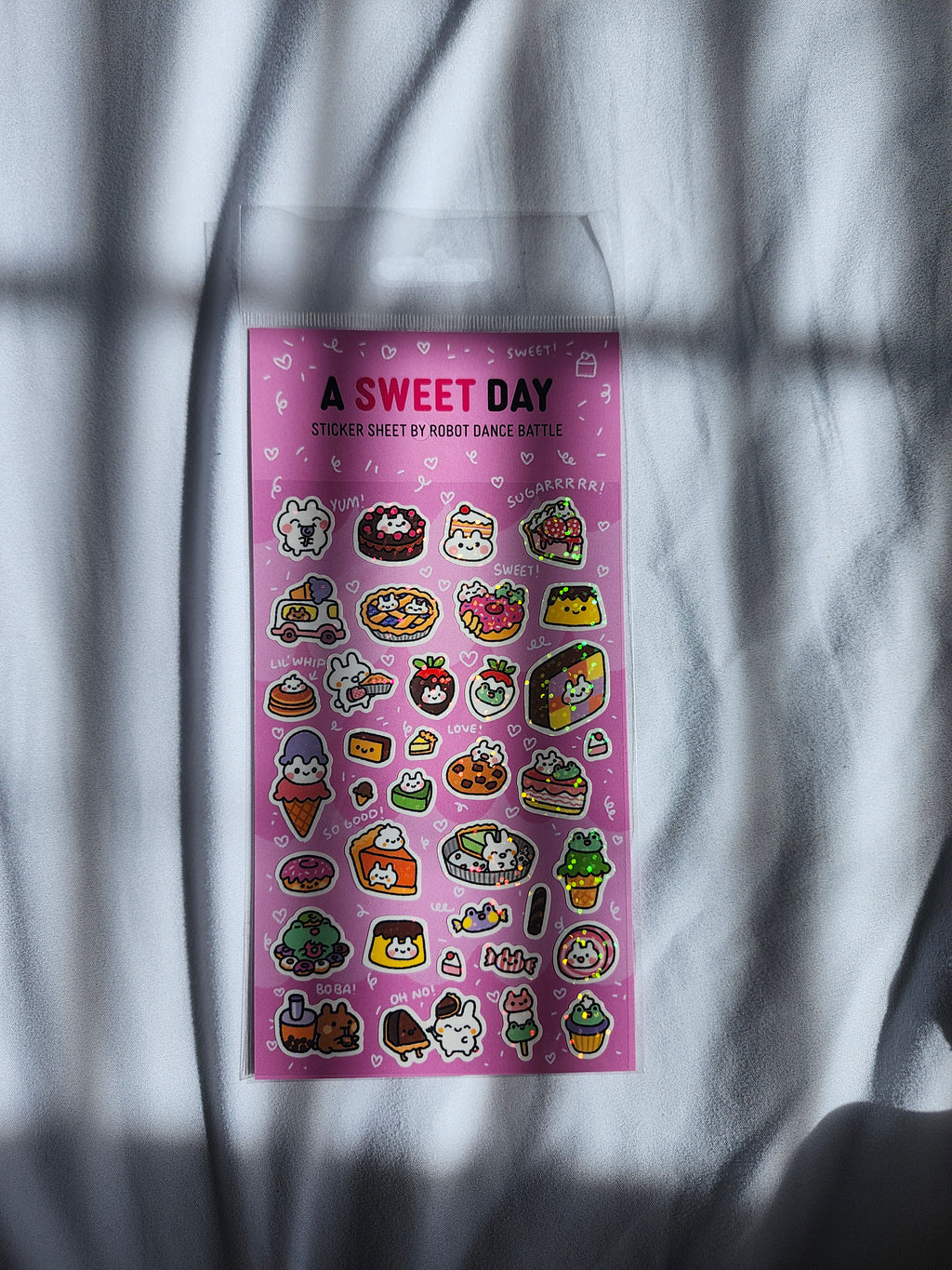 A Sweet Day Glitter Planner Sticker Sheet