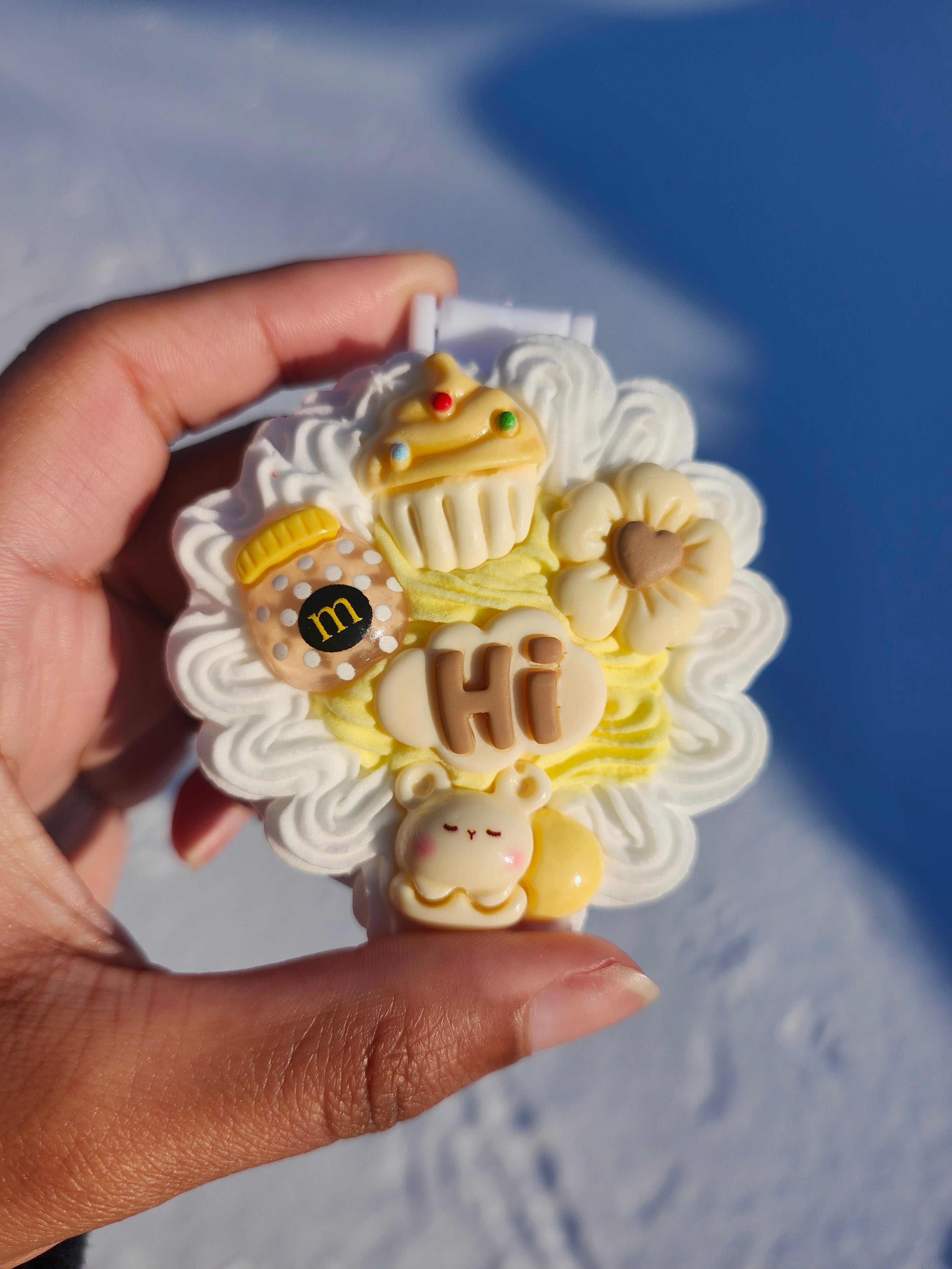 Yellow Kawaii Deco Mirror