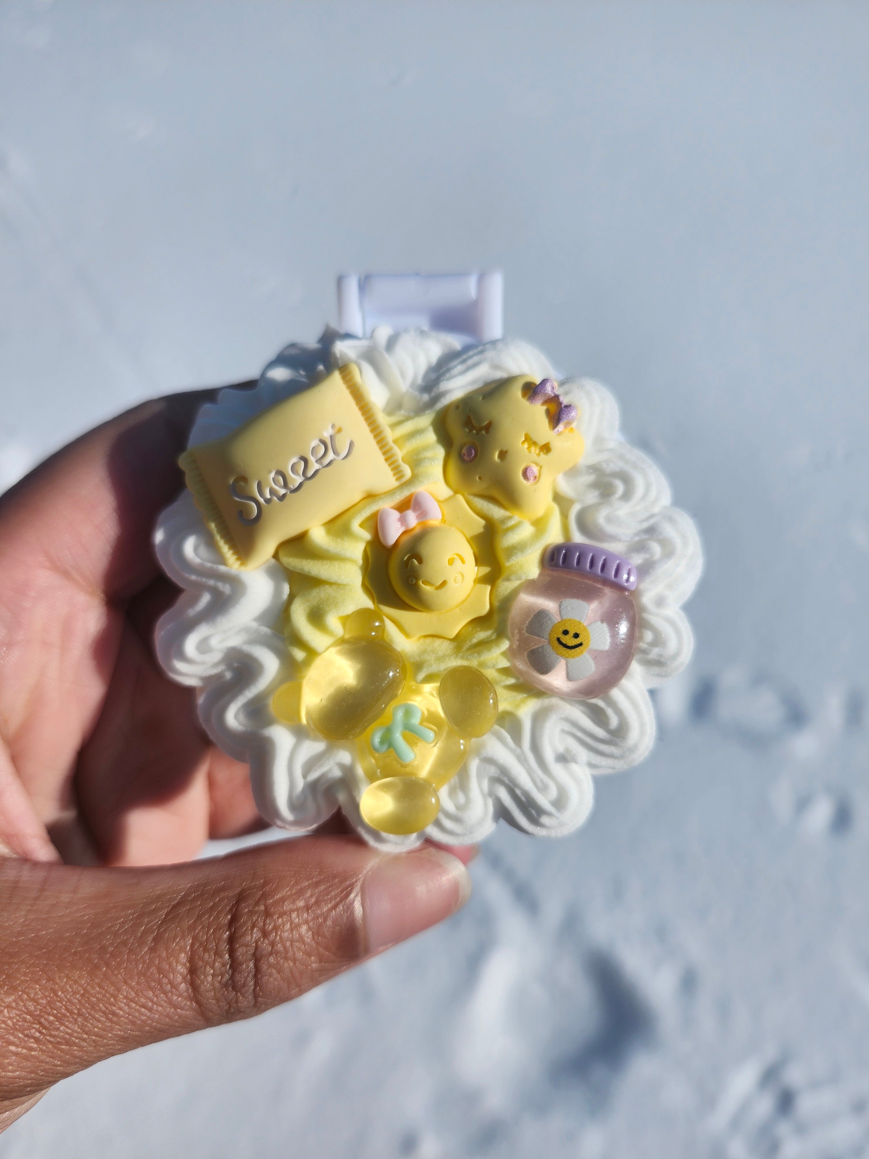 Yellow Kawaii Deco Mirror